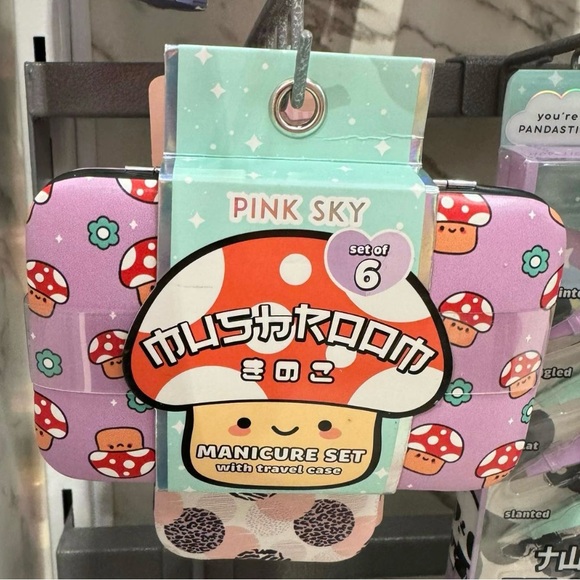 Pink Sky Other - Pink Sky Mushroom Manicure Set, NWT